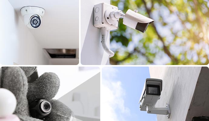 Different types of security cameras
