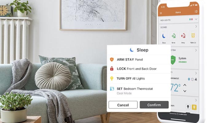 Sleep mode activation on mobile app