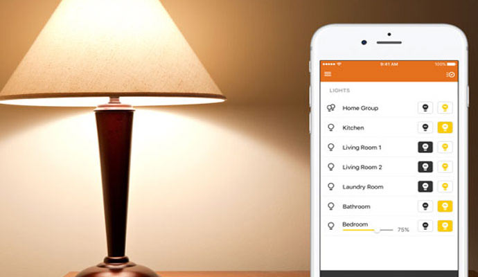 App controlled smart lighting system