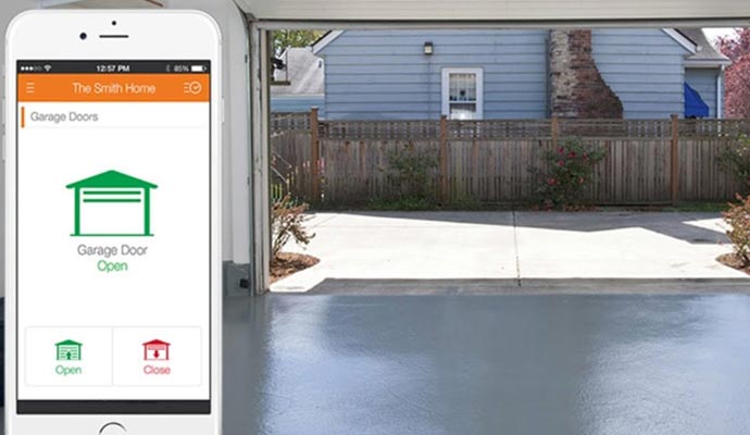 App-controlled smart garage door openers